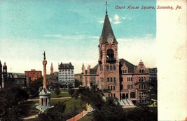 Undivided Back POSTCARD- Court House Square, Scranton, Pa Auc. - £0.99 GBP