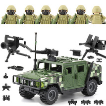 New Military Armored Car Building Blocks Solider Figures Toys #F1-W - £20.79 GBP