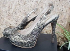 Guess Snakeskin Print Women&#39;s High Heel Huela A3-A Shoes Us 8 Uk 6 Euro 38 Cm 23 - £10.15 GBP