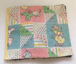 Vintage hand sewn baby toddler cloth activity book nursery decor vintage fabric - £15.78 GBP