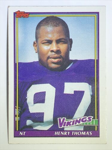 Primary image for Henry Thomas Minnesota Vikings 1991 Topps #381 NFL Football Card