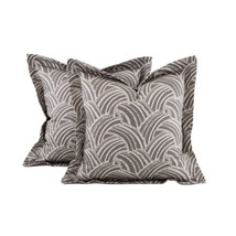 PR Designer Vicki Payne Free Spirit Gray Modern Abstract Feathers Pillow... - £62.99 GBP