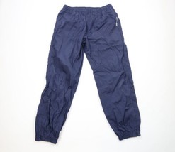 Vintage 90s Reebok Mens Size Large Faded Spell Out Nylon Joggers Pants Blue - $44.50