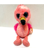 Ty Beanie Boos Plush Gilda Pink Flamingo Stuffed Animal with Tag 9&quot; - £9.07 GBP