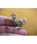 (Y-CHI-RO-18) tan ROOSTER chicken carving SOAPSTONE stone figurine cock ... - €7,80 EUR