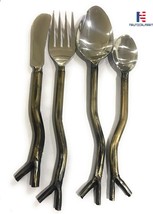 Medieval Times Cutlery Set Hand Forged Utensil with Antique Handle Stain... - $418.80 MXN