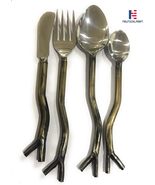 Medieval Times Cutlery Set Hand Forged Utensil with Antique Handle Stain... - £16.96 GBP