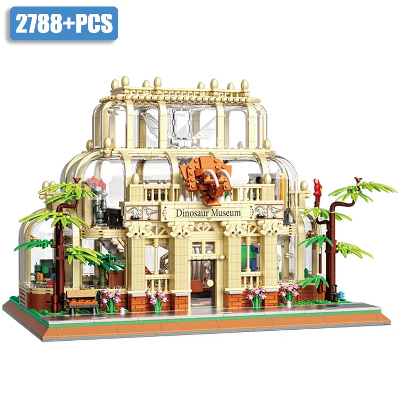 City MOC Jurassic World Dinosaur Museum Mini Size Building Blocks Tricerato - £94.44 GBP