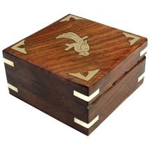 Beautiful Wooden Jewellery Box Jewel Organizer Hand Carved Bird Décor For Women - £22.43 GBP