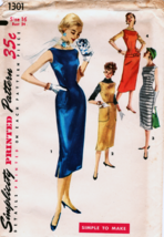 Misses&#39; DRESS Vintage 50s/60s Simplicity Pattern 1301 Size 16 UNCUT - £9.38 GBP