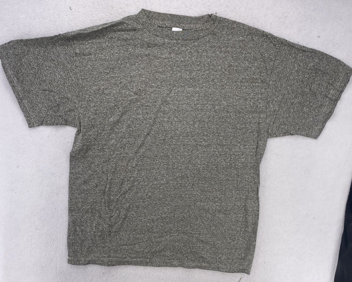 Primary image for Y2K Blank T Shirt Mens Large Made in USA Grey Heather Tee Vintage 1990'S