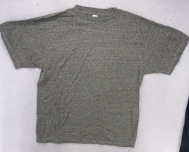 Y2K Blank T Shirt Mens Large Made in USA Grey Heather Tee Vintage 1990&#39;S - £15.68 GBP