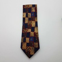 Ermenegildo Zegna Mens Tie Silk Floral Squares Necktie Made in Italy - £32.44 GBP