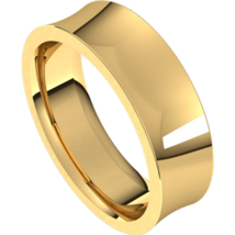 Authenticity Guarantee 
18K Yellow Gold 6MM Concave Wedding Band - £963.66 GBP+