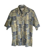 Tori Richard Honolulu Hawaiian Aloha Shirt Palm Pattern 100% Cotton Lawn Men&#39;s L - £13.23 GBP