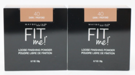 Maybelline New York Fit Me! Loose Finishing Powder 40 Dark 2 Pack New - £11.51 GBP