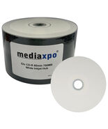 Grade A 52x CD-R 80min 700MB White Inkjet Hub Printable (Shrink Wrap) - €20,22 EUR+ Grade A 52x CD-R 80min 700MB White Inkjet Hub Printable (Shrink Wrap) - €20,22 EUR+