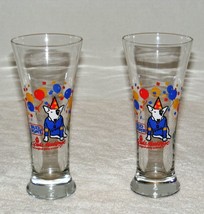 Vintage 1987 Bud Light Spuds Mackenzie Pilsner Beer Glasses Lot Of 2 Euc C1 - £13.54 GBP
