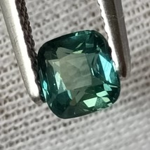 Unheated, Teal Sapphire, 0.69 Ct, Sapphire, Teal Blue, Cushion, Teal Blue Green, - £195.56 GBP