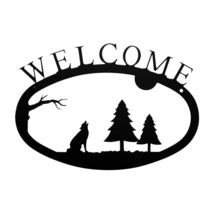Village Wrought Iron Timber Wolf Welcome Home Sign Small - $24.05