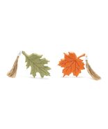 Fall Leaf (Set of 2) 8"L x 5"H, 6.5"L x 6"H MDF/Jute - $37.26