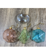 Blown Glass Christmas Holiday Ornaments - Lot of 4 - £8.37 GBP