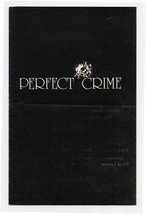 Perfect Crime Program Warren Manzi The Actors Collective  - £10.82 GBP