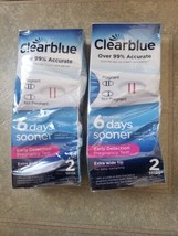 Lot of 2 (4 tests total) Clearblue Early Detection Pregnancy Test Exp: 1... - $12.90