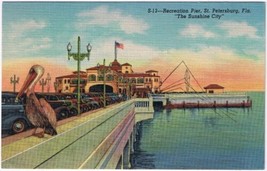 Postcard Recreation Pier St Petersburg Florida The Sunshine City - £2.36 GBP