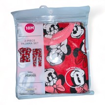 Disney Minnie Mouse 2 Piece Snug Fit Pajama Set Toddler Girls Size 18 Months - £14.12 GBP