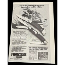 Imperial Knife Print Ad Vintage 1982 Frontier Double Eagle Lockback Hunting - £9.46 GBP