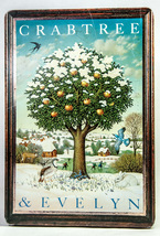 Crabtree &amp; Evelyn 1985 Winter Tree Hinged Tea Box Metal Tin Birds Grouse... - $17.99