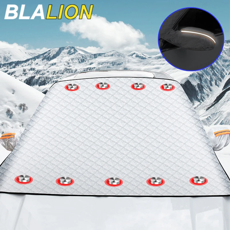 BLALION Car Windshield Mirror Reflective Bar Cover Magnetic Winter Ice Snow Sun - £21.41 GBP
