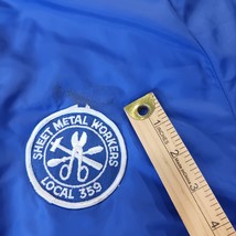 Vintage Dunbrooke Pla-Jac Jacket Men's XL Blue Satin Snap Front Made USA 90s image 6