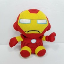 TY Beanie Baby IRON MAN Marvel Plush Stuffed Animal  6&quot; red Yellow Soft - £12.39 GBP