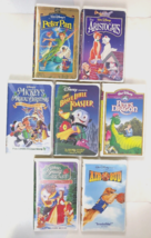LOT Of 7 Disney VHS Peter Pan Aristocats Mickey&#39;s Christmas Brave Toaste... - $9.79