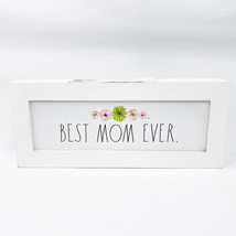 Rae Dunn Best Mom Ever Sign Home Decor New Farmhouse Style White Wood Sign New - £15.15 GBP
