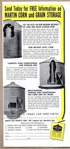 1953 Print Ad Martin Grain Bins &amp; Corn Storage on Farm Mansfield,Ohio - $15.67