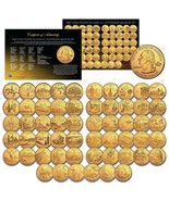 US Statehood Quarters GOLD plated Legal Tender * 56-Coin Complete Set * ... - £112.06 GBP