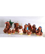 #3009 Dinosaur Miniature Nativity - Handmade Polymer Clay - 13 pieces - $65.00