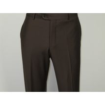 Men Suit BERLUSCONI Turkey Italian Wool 180's Portly Drop 4 Pants K255-07 Brown image 12