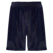 Pj Harlow adam satin boxer with faux fly in Navy - £30.36 GBP