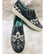 Ladies Corral Leather Sneakers~E1567 Black/White Inlay - $118.00