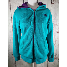 The North Face Womens Reversable Hoodie Jacket Blue Purple Small - $35.28