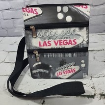 Las Vegas Souvenir Purse Crossbody Travelers Bag Multi-Pocket Compact  - £11.68 GBP