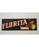 Original 1950&#39;s Florita Brand Vintage Crate Label Visalia Cal., Spanish ... - £4.39 GBP