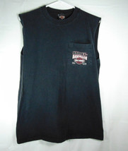 Harley-Davidson Sleeveless Black Shirt Las Vegas Nevada Red White Graphic Size M - £24.25 GBP