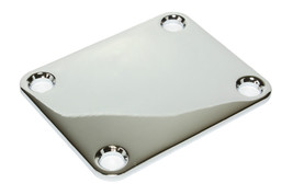 Guitar Fat Neck Plate 2&quot; x 2 1/2&quot; .104&quot; thick Made in the USA Chrome(no ... - £29.09 GBP