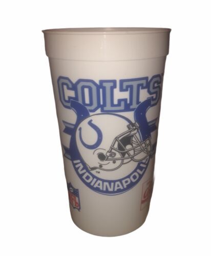 Primary image for NFL Indianapolis Colts 1990 Schedule “Enjoy Coke” Collectible Cup Vintage