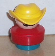 Vintage 90&#39;s Fisher Price Chunky Little People Farmer Ted figure #2555 FPLP - $10.03